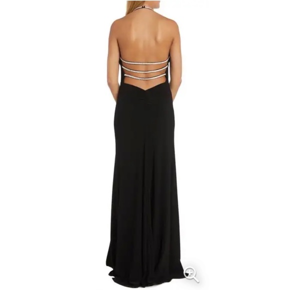 🖤Morgan & Co Drape Front Gown Women’s/Juniors Size 0🖤 - Picture 2 of 12